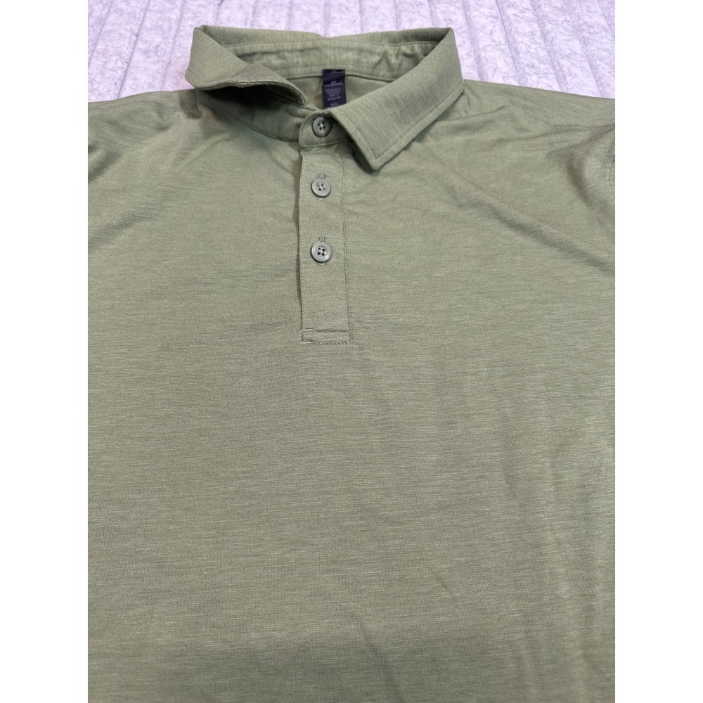 Lululemon Evolution Polo Shirt Mens Medium Sage Green Short Sleeve Golf Top